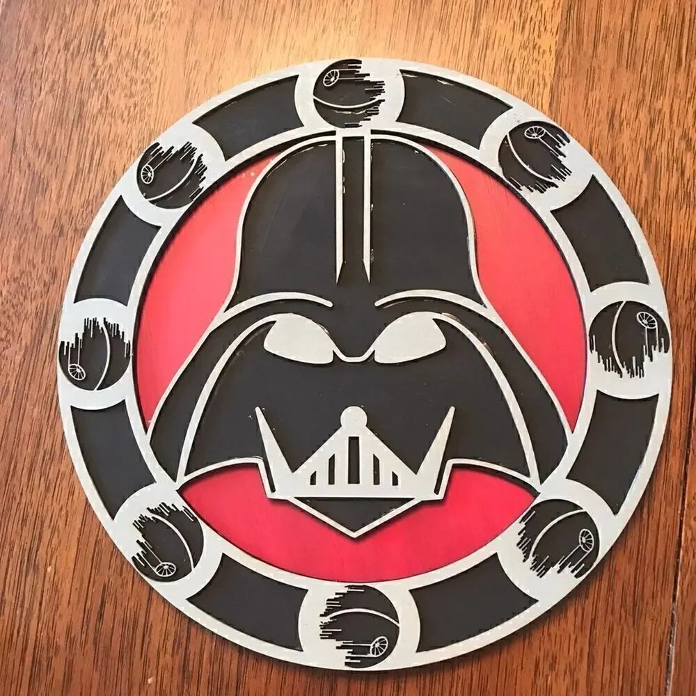 Star wars Darth Vader dark side layered sign